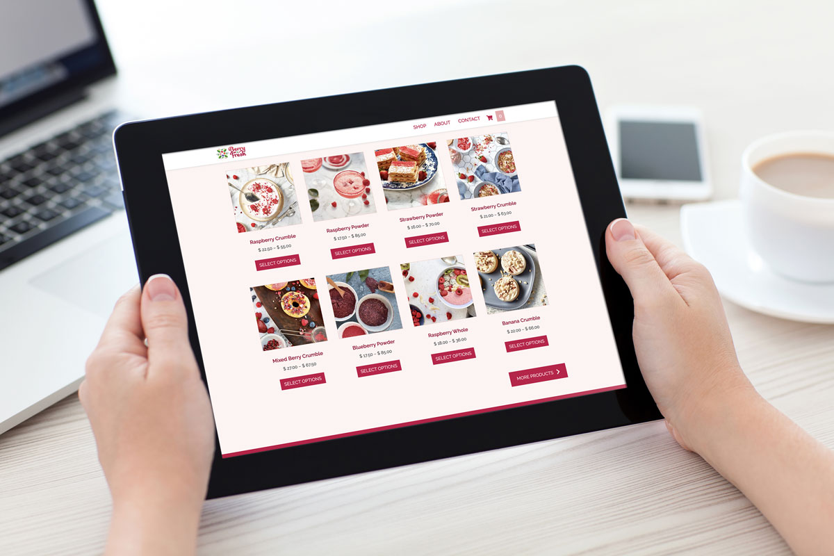 Wildeye eCommerce website design for Berry Fresh Australia