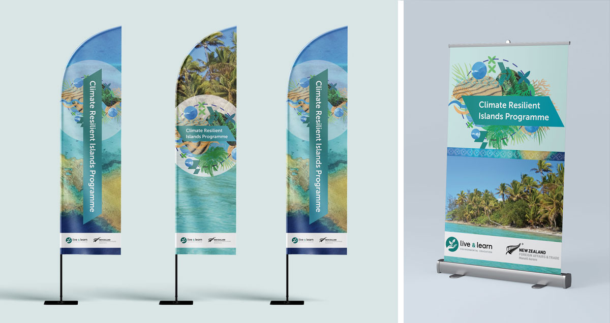 Graphic Design Flags & Pull up banners