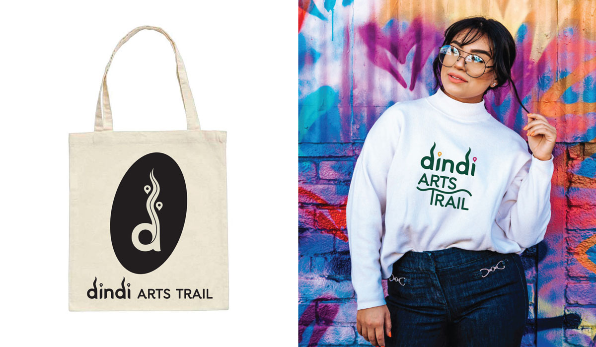 Dindi Arts Trail branding design by Wildeye